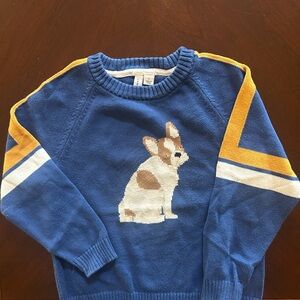 Janie and Jack Blue Sweater with Dog Design